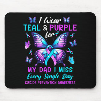 Mousepad Use Verde-azulado Roxo Para Prevenção de Suicídio