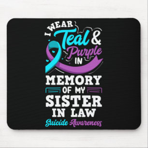 Mousepad Use Verde Teal E Roxo Em Memória Da Cunhada