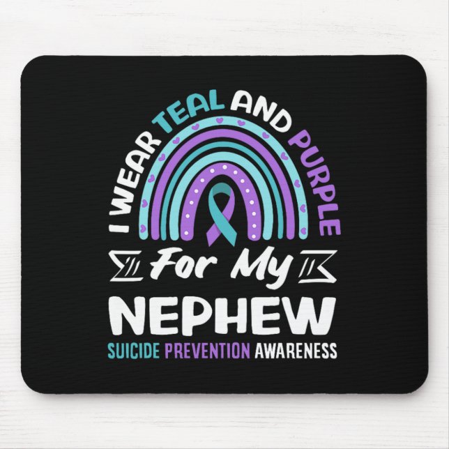 Mousepad Use Verde Teal E Roxo Para Design De Prevenção Ao  (Frente)