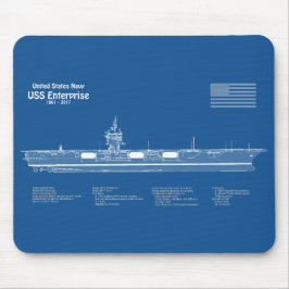 Mousepad USS - ABD de Planos de Esquema de Entrega