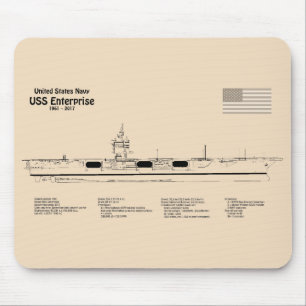 Mousepad USS Enterprise - Entrega de Planos de Esquema SD