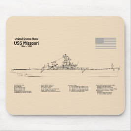 Mousepad USS Missouri - Entregar Planos de Esquema SD