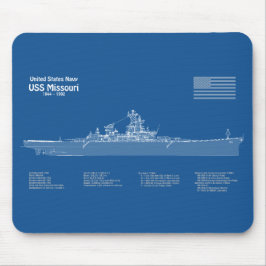 Mousepad USS Missouri - Entregar planos de projeto ABD