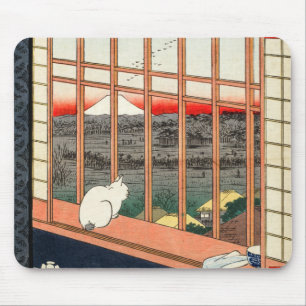 Mousepad Utagawa Hiroshige - Campos de arroz Asakusa