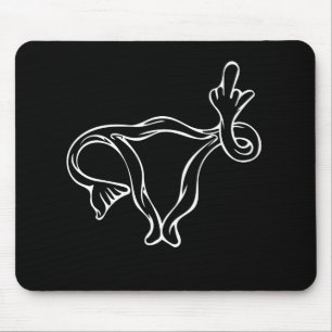 Mousepad Utero de Dedo Médio Pró-escolha