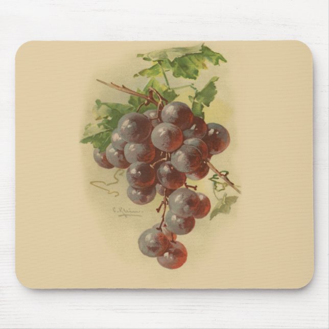 Mousepad Uvas do vintage (Frente)