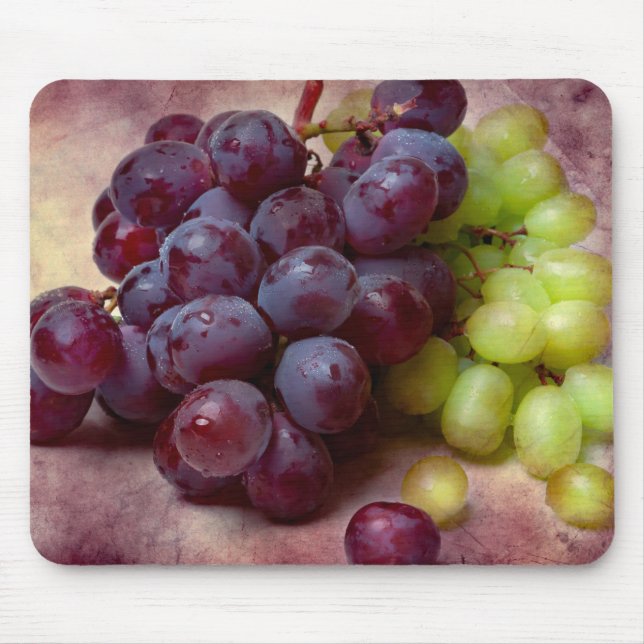Mousepad Uvas Vermelhas E Verdes (Frente)