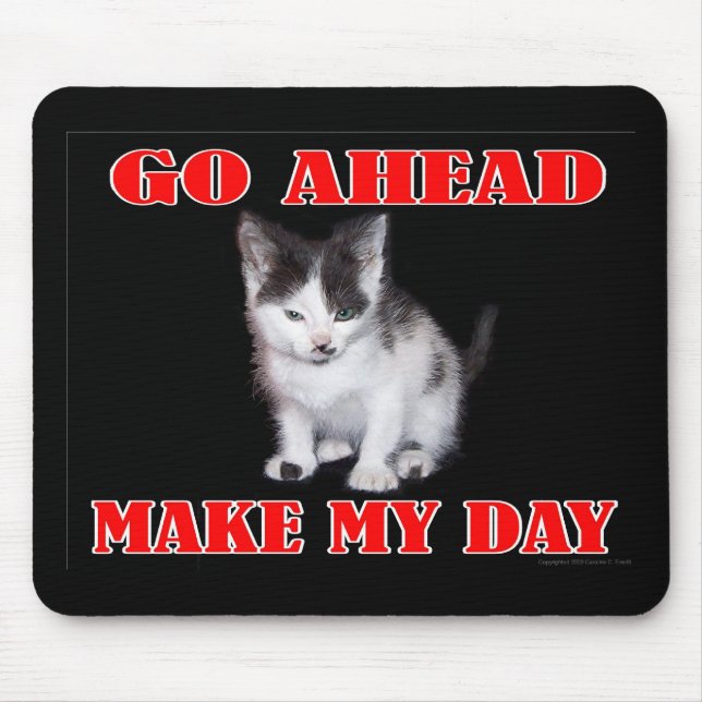 Mousepad Vá adiante - faça meu gatinho do dia (Frente)