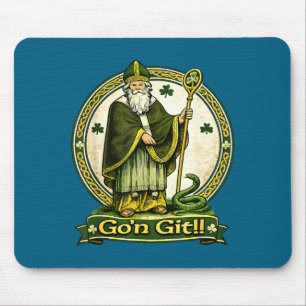 Mousepad Vá buscar o dia de São Patrício feriado irlandês s