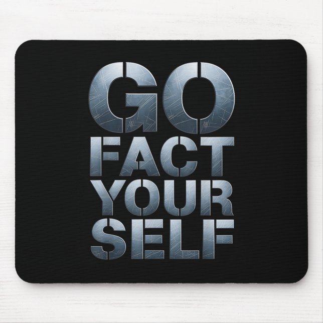 Mousepad Vá Fatorar a Si Mesmo Slogan Divertido Ciência Mot (Frente)