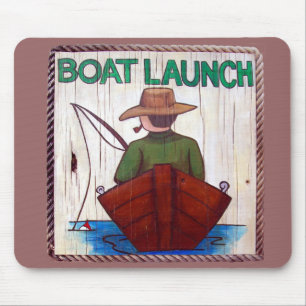 Mousepad Vá pescar! Tapete do rato da pintura do lançamen