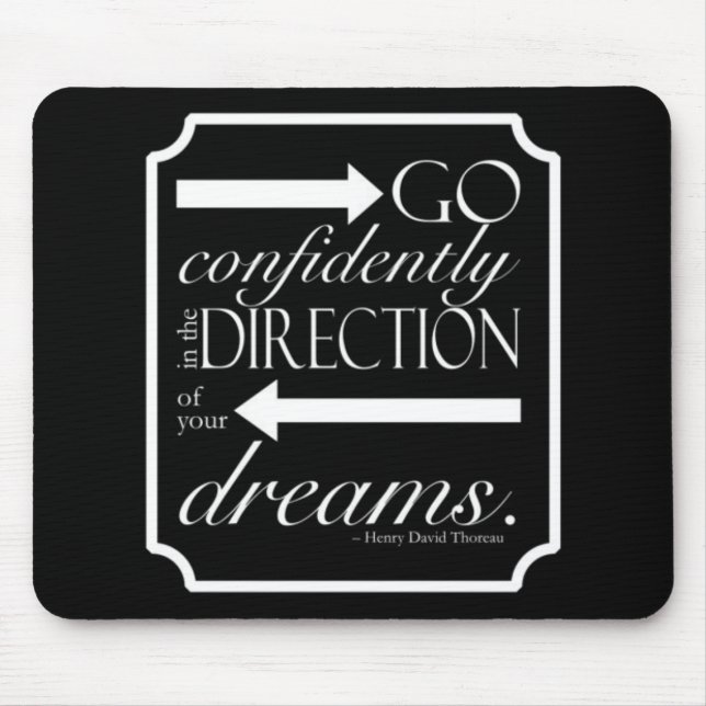 Mousepad Vá segura -- Branco no preto (Frente)
