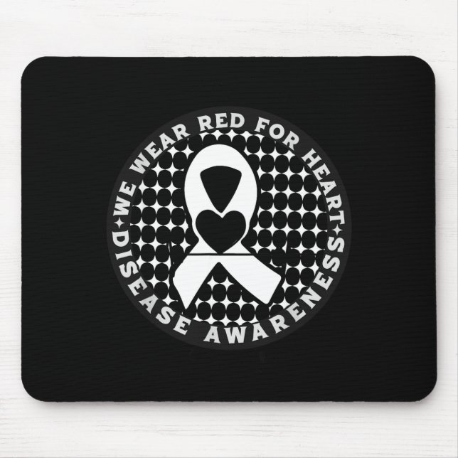 Mousepad Vá Vermelho - Conscientização do Mês da Saúde Card (Frente)
