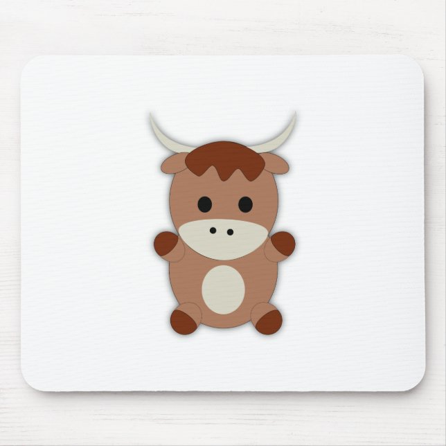 Mousepad Vaca castanha-branca (Frente)