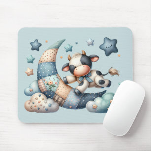 Mousepad Vaca de corda em lua com estrelas
