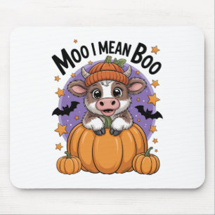 Mousepad Vaca de Halloween Moo Quero Dizer Boo Fall