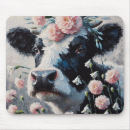 Mousepad Vaca de Holstein em Pintura de Fazendas