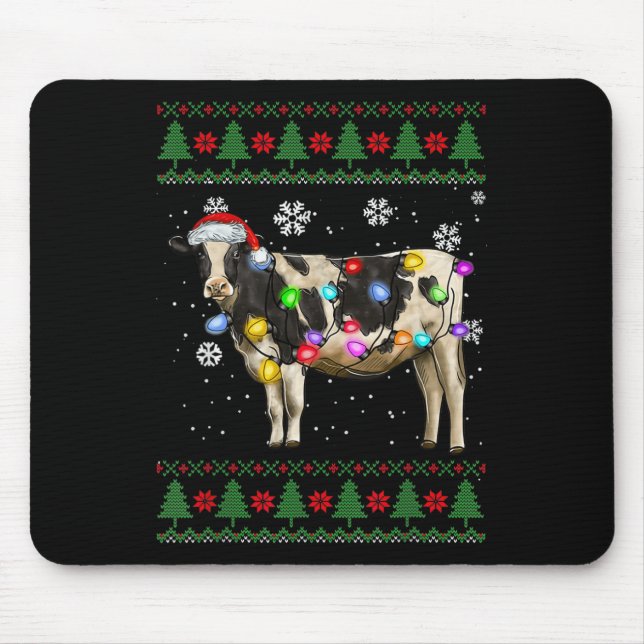 Mousepad Vaca de Natal - Vaca-Vaca (Frente)