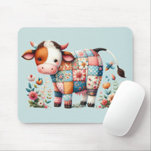 Mousepad Vaca De Sistema Whimsical Com Acentos Florais