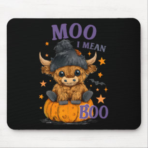 Mousepad Vaca do Halloween Moo Quero Dizer Boo Engraçado Qu