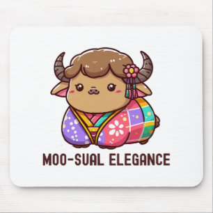 Mousepad Vaca em Elegância nas Terras Altas
