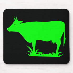 Mousepad Vaca estrangeira verde