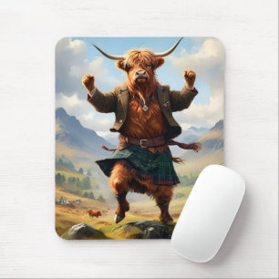 Mousepad Vaca Highland Dançando A Mosca Highland,