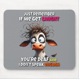 Mousepad Vaca Lembrase Se Pegarmos Agência Governamentalf N