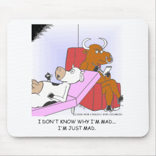 Mousepad Vaca Louca em Terapia Presentes Engraçados e Colec