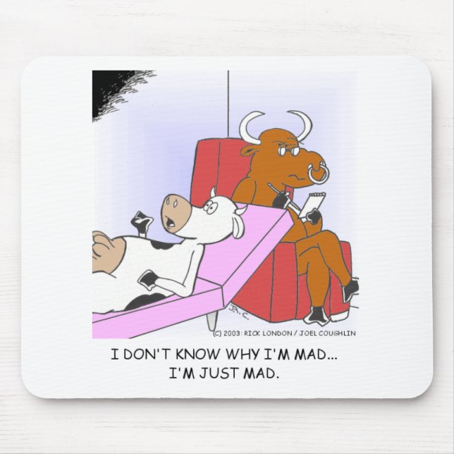 Mousepad Vaca Louca em Terapia Presentes Engraçados e Colec (Frente)