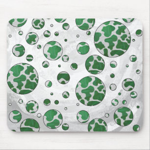 Mousepad Vaca pota verde e Impressão branco