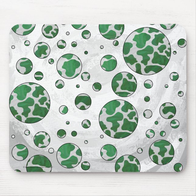 Mousepad Vaca pota verde e Impressão branco (Frente)