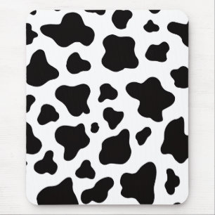 Mousepad Vaca preta e branca Couro Casa de fazenda moderno