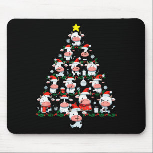 Mousepad Vacas Árvore de Natal Xmas Fazenda Animal Meninos