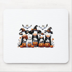 Mousepad Vacas-fantasma engraçadas Vacas-do-dia-das-bruxas