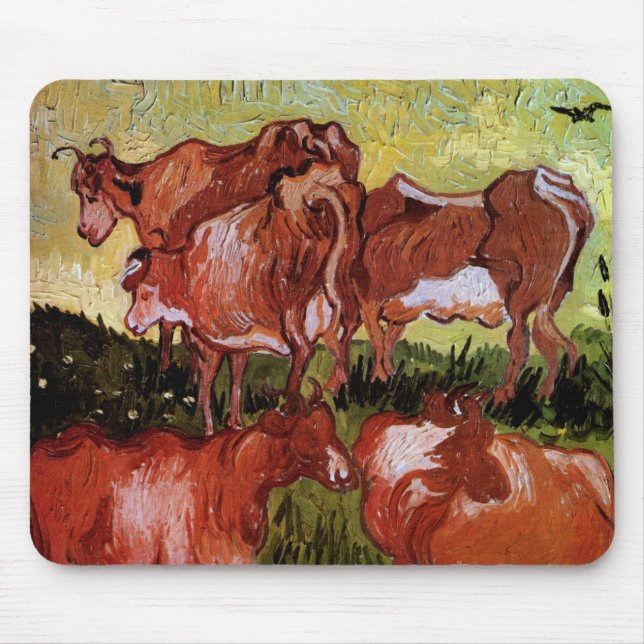 Mousepad Vacas (segundo Jordaens) por Vincent van Gogh (Frente)