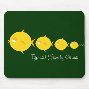 Mousepad Vai Fish_Bubbles a excursão de Blowfish_Family