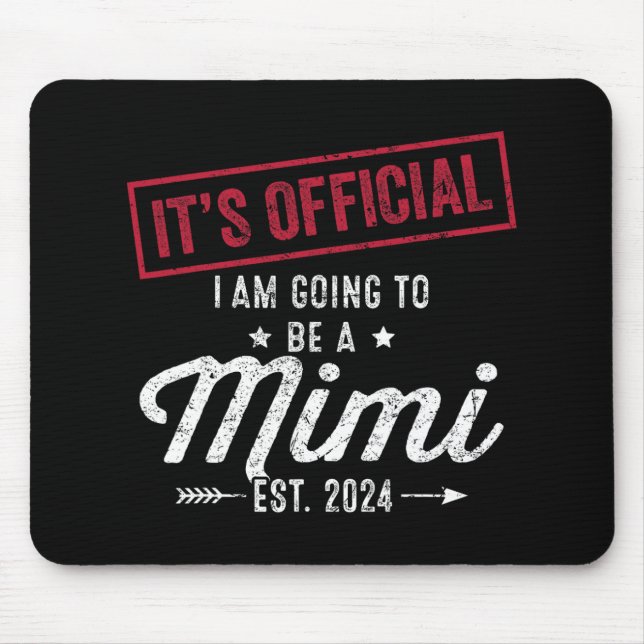 Mousepad Vai Ser Um Mimi Primeiro Dia de as mães Nova Vovó (Frente)