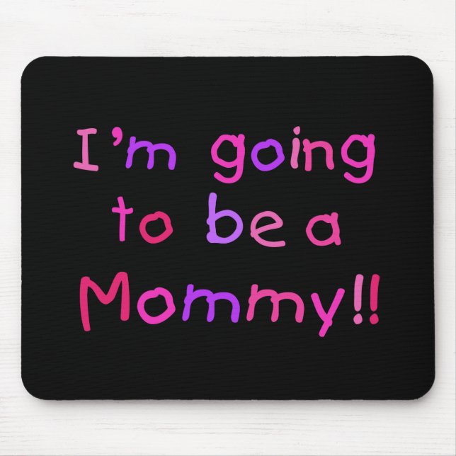 Mousepad Vai ser uma Mamãe - Rosa e Roxo (Frente)