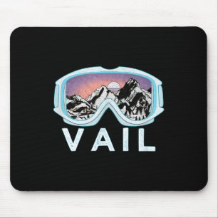 Mousepad Vail Ski Snowboard Design_vail, Co Goggles Skiing