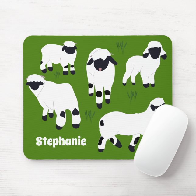 Mousepad Valais Blacknose Sheep Personalizado Farmers (Com mouse)