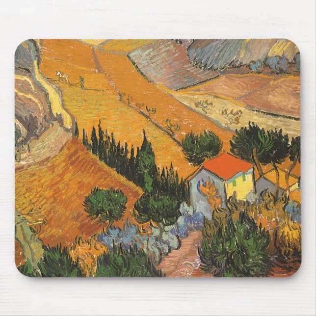 Mousepad Vale com Plowman por Vincent van Gogh (Frente)