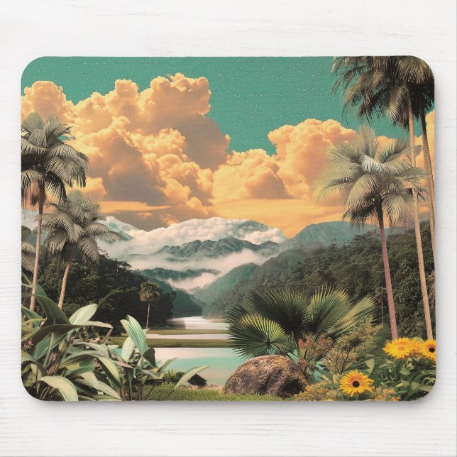 Mousepad Vale Tropical Surreal com Palmeiras (Frente)