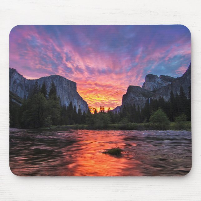 Mousepad Vale vibrante do céu | Yosemite (Frente)