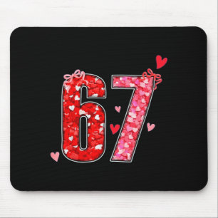 Mousepad Valentine 67 Seis Sete Dito Divertido Meme Viral 
