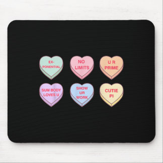 Mousepad Valentine Day Math Teacher Conversation Hearts Mat