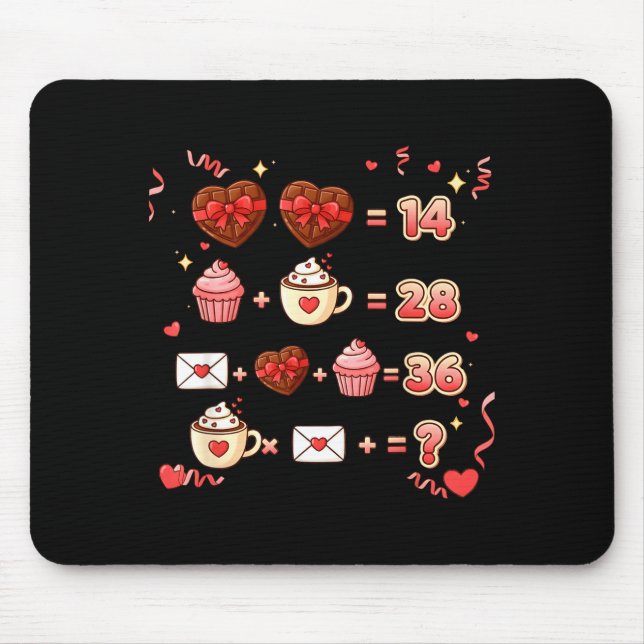 Mousepad Valentine Funny Math Equation 6 7 Six Seven Meme T (Frente)