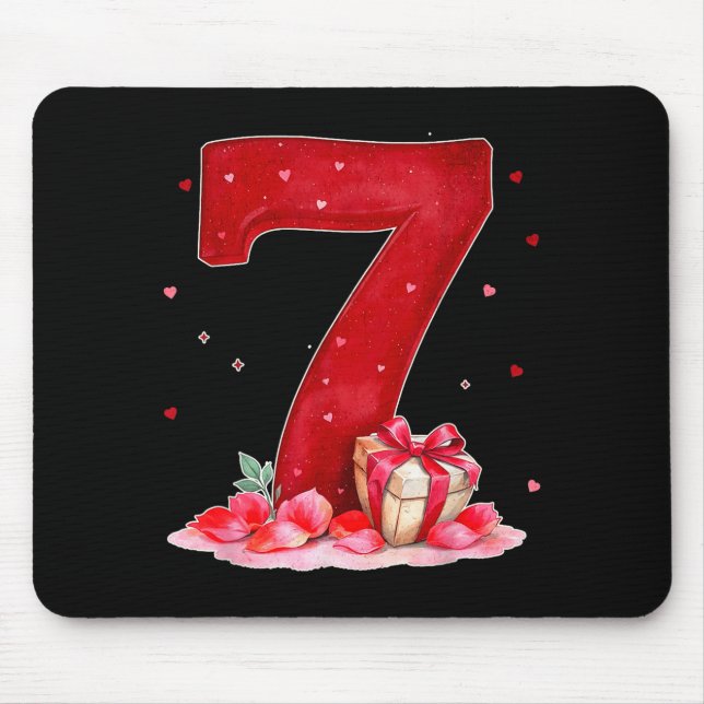 Mousepad Valentine’s Day 67 Filled With Heart Funny Six Sev (Frente)