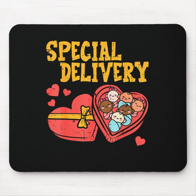 Mousepad Valentines Day Baby Special Labor Delivery Nurse W (Frente)
