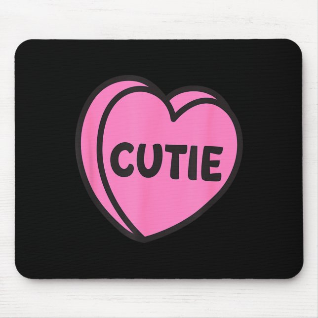 Mousepad Valentines Day Candy Sweet Hearts Love Cutie  (Frente)